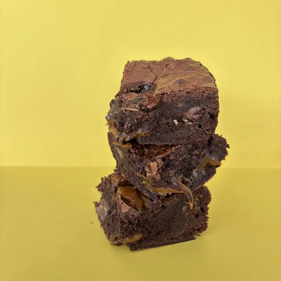 A Wee Bit Salty Aye salted caramel brownies