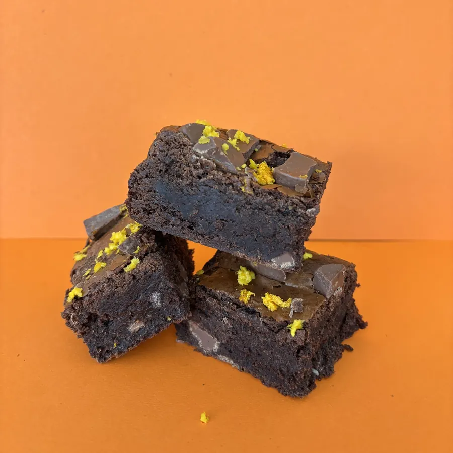 Proper Tangoed Terry's Chocolate Orange brownies